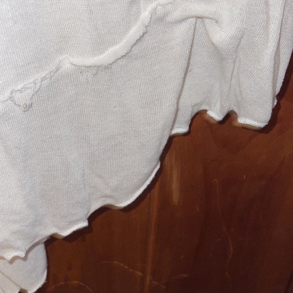 FREE PEOPLE flutter sleeve open shoulder balloon sleeve ruffle lose blouse - Picture 4 of 7